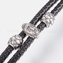 Geflochtenes Lederband Multi-Strang-Armbänder&nbsp;BJEW-H560-56