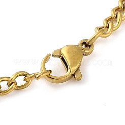 Collane con ciondolo a catena in acciaio inossidabile 304&nbsp;NJEW-H034-04G