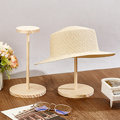 Présentoirs à chapeaux en bois&nbsp;ODIS-WH0078-33A