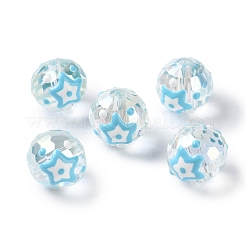 Perle di vetro smaltato trasparente&nbsp;GLAA-G107-06A