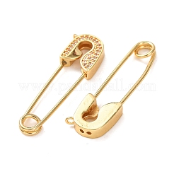 Pendenti in zirconi cubici trasparenti in micro pavè di ottone&nbsp;KK-K422-07G