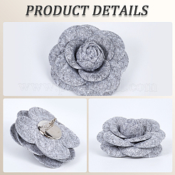 4 broche camélia en tissu&nbsp;JEWB-CN0001-03B