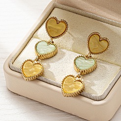Boucles d'oreilles pendantes en forme de cœur&nbsp;FS-WGEA202-01