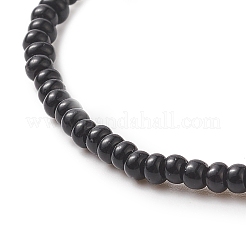 Halloween-Thema Stretch-Armband aus Glassamen und Polymer-Ton-Perlen für Frauen&nbsp;BJEW-JB09269