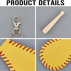 Kits de fabrication d'étiquettes de bagages à thème baseball&nbsp;DIY-CL0002-24B
