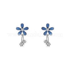 Ohrstecker mit Blumenmotiv aus Emaille&nbsp;WG2E25F-01