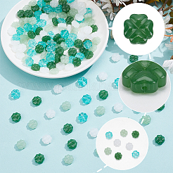 160pcs 4 couleurs de perles de verre peintes à la bombe&nbsp;GLAA-SC0003-41