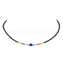 Collier de perles de graines de verre et bracelet de perles tressées&nbsp;SJEW-JS01283-02