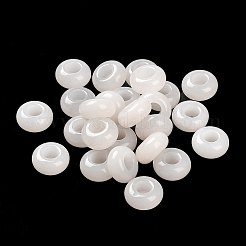 Natürliche weiße jade europäische perlen&nbsp;G-R488-02H