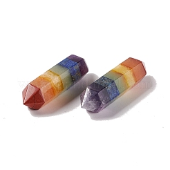 Chakra Thema zusammengesetzte Bergkristalle & Amethyst & Lapislazuli & grüner Aventurin & Topas Jade & roter Aventurien & roter Jaspis Heilsteine&nbsp;G-D477-02