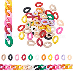 50 Stück gummierte Acryl-Verbindungsringe&nbsp;MACR-TA0002-71