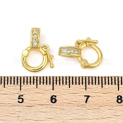 Messing Micro Pave klare Zirkonia Twister Verschlüsse&nbsp;KK-H202-18G
