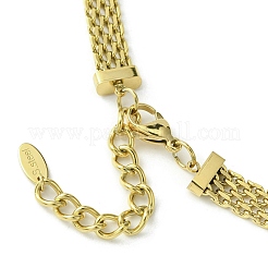 Collane a catena in acciaio inossidabile 304 con maglia di zirconi cubici&nbsp;NJEW-Q322-05G
