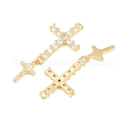 Pendentifs avec zircon cubiques à micro-pavés en laiton&nbsp;KK-C162-102B-G