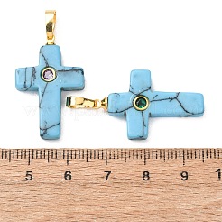Ciondoli turchese sintetico&nbsp;G-B180-01G-10