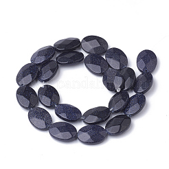 Sintetici blu Goldstone fili di perline&nbsp;X-G-S292-43