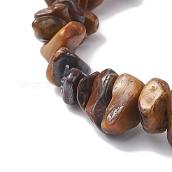 Pulseras elásticas con cuentas de ojo de tigre natural para mujer&nbsp;BJEW-JB12304-01