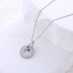 Amie Lunbi Collier haut de gamme unique de luxe français pour femme avec double anneau et diamant&nbsp;YD8315