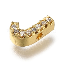 Placcatura a cremagliera in ottone micro pavé di perle di zirconi trasparenti&nbsp;KK-G500-30G-J