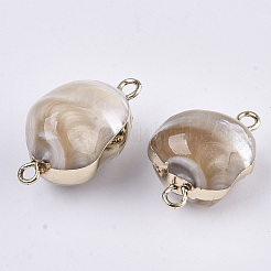 Conectores de enlaces de concha de troquídea natural&nbsp;SSHEL-R045-16