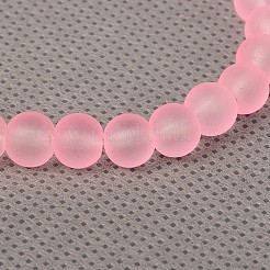 Vetro braccialetti perline bambini di fascino elastiche smerigliato per il giorno dei bambini&nbsp;BJEW-JB01769-06