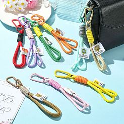 12 stücke 12 farben regenschirm schnur nylon seil anhänger dekorationen karabiner&nbsp;KEYC-CJ0001-18