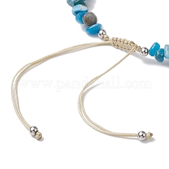 Fabrication de bracelets tressés en nylon avec des perles en apatite naturelle&nbsp;AJEW-JB01296-07