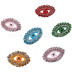 10 pieza de 5 colores de poliéster y rhinestone de vidrio para bordar&nbsp;PATC-GF0002-05
