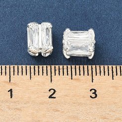 Perline di zirconi con pavé di ottone&nbsp;KK-H532-21B-S