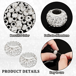 100 Stück Polymer-Ton-Strass-europäische Perlen&nbsp;RB-PH0001-54A