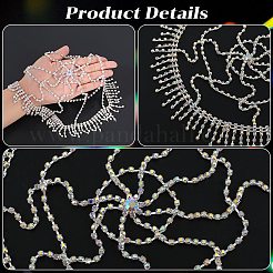 Stirnbänder aus legiertem Strass-Mesh&nbsp;OHAR-WH20005-32P
