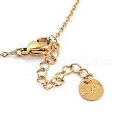 Pulseras de cadena de eslabones de resina de flores&nbsp;BJEW-K247-01G-04
