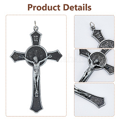 Tibétain en alliage de zinc de style gros pendentifs&nbsp;FIND-WH0367-706AS