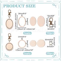 10 ensemble de supports de cabochons pour pendentifs en bois&nbsp;DIY-ME0003-75