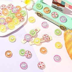 40 Stück 5 Farben Obst transparente Harz Cabochons&nbsp;CRES-CJ0001-85