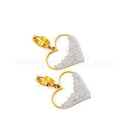 Pendientes de aro de acero inoxidable 304 y rhinestone&nbsp;FS-WGD5BB7-03