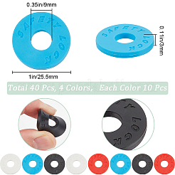 40 verrou de sangle de guitare en plastique de 4 couleurs&nbsp;AJEW-CN0002-32