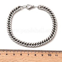 Bracciali a catena cubana in acciaio inossidabile 304 per uomo&nbsp;BJEW-B140-06C