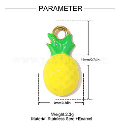 304 Edelstahl-Emaille-Anhänger&nbsp;STAS-OY010-22G