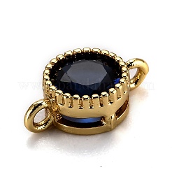 Connettori in vero ottone placcato oro 18k con micro pavé di zirconi&nbsp;ZIRC-L100-010G