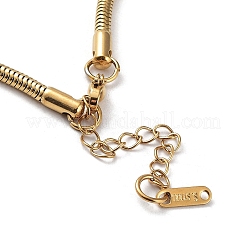Ionenplattierung (IP) 304 Edelstahl runde Schlangenkette Halskette&nbsp;NJEW-D045-13G