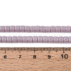 Chapelets de perles en verre opaque de couleur unie&nbsp;GLAA-N065-4x4mm-C06