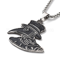 Collier pendentif en acier inoxydable émaillé 201&nbsp;NJEW-K253-17P