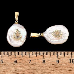 Pendentifs en perles keshi baroques nucléées naturelles&nbsp;PALLOY-JF06075