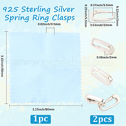 2 Stück 925 Sterlingsilber-Federtorringe&nbsp;AJEW-BBC0002-58