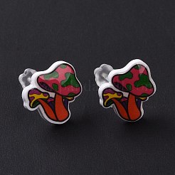 Pendientes acrílicos de setas de dibujos animados con alfileres de plástico para mujer&nbsp;EJEW-F293-03B