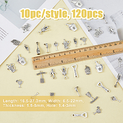 120 pz 12 stili pendenti in lega di stile tibetano&nbsp;FIND-DC0004-22