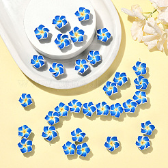 100pcs handgefertigte Fimo 3d Blume Plumeria Perlen&nbsp;CLAY-SC0002-48A