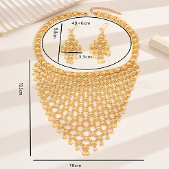 Set di collana e orecchini con nappe in lega con motivo geometrico per la sposa&nbsp;OF5309