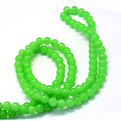 Perles rondes en verre imitation jade&nbsp;X-DGLA-Q021-10mm-09